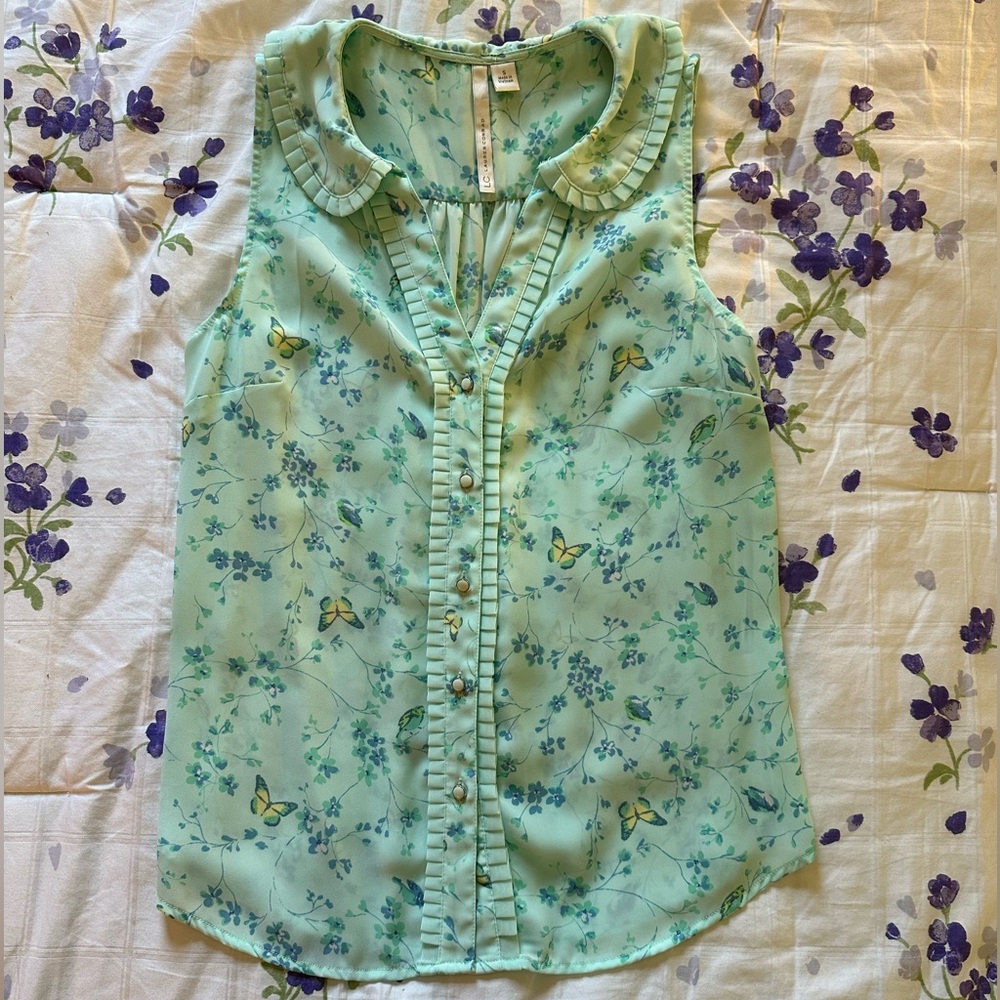 Spring Blouse Mint Green